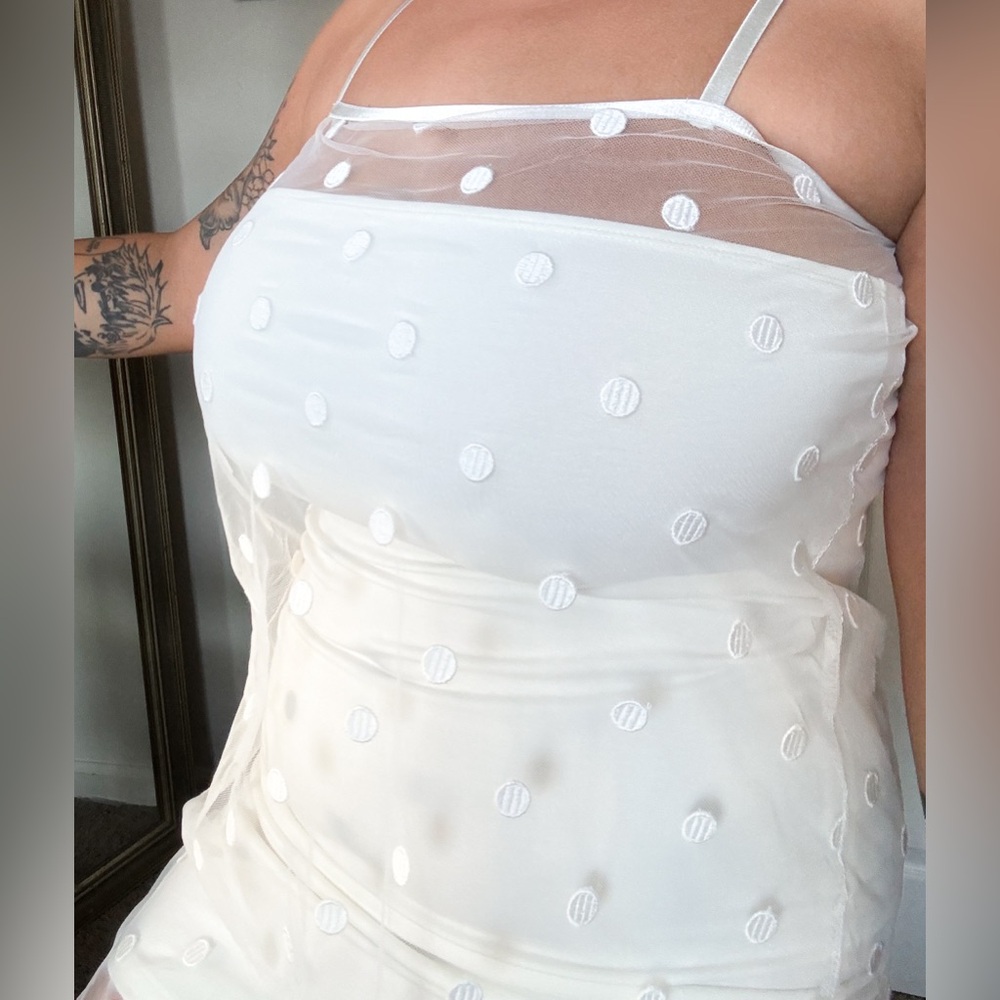 White Polka Dot Dress